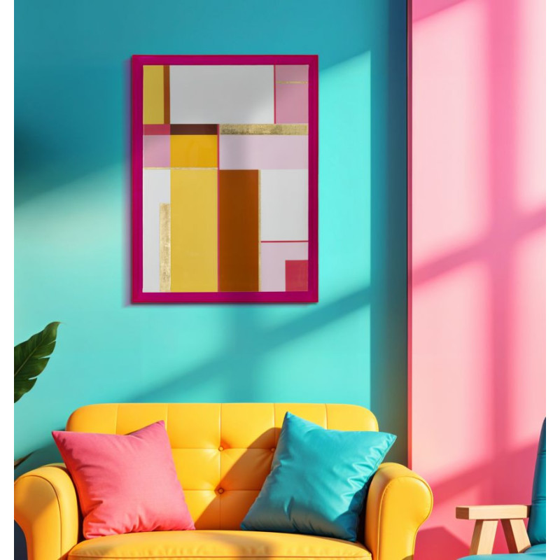 STAMPA SU TELA LACCATTO ACRYLIC C/CORNICE -B- CM 60X3,3X80 