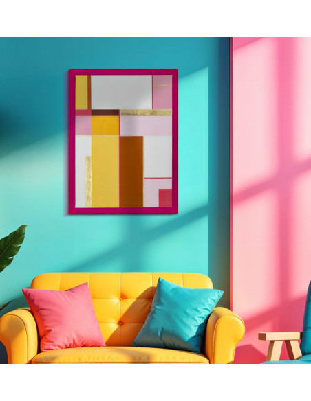 STAMPA SU TELA LACCATTO ACRYLIC C/CORNICE -B- CM 60X3,3X80 