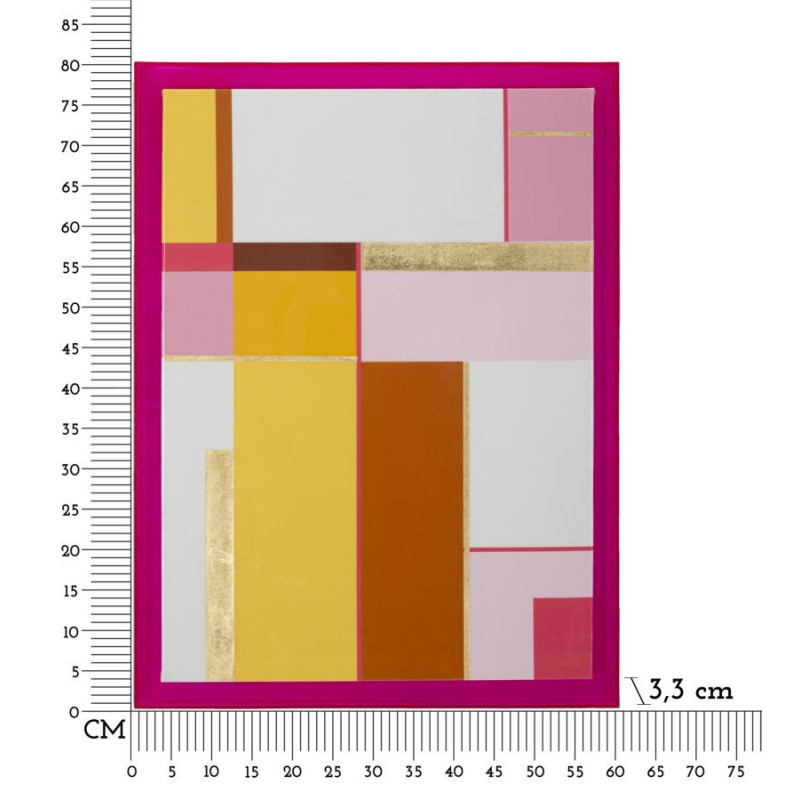 STAMPA SU TELA LACCATTO ACRYLIC C/CORNICE -B- CM 60X3,3X80 
