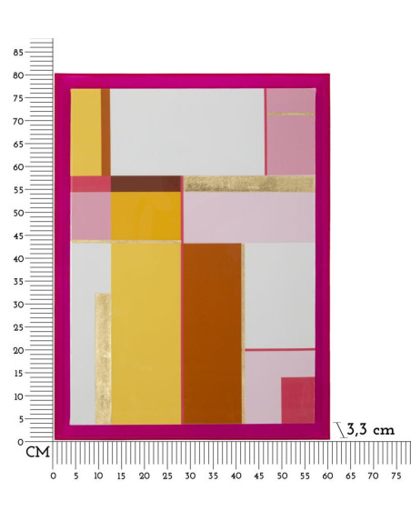 STAMPA SU TELA LACCATTO ACRYLIC C/CORNICE -B- CM 60X3,3X80 