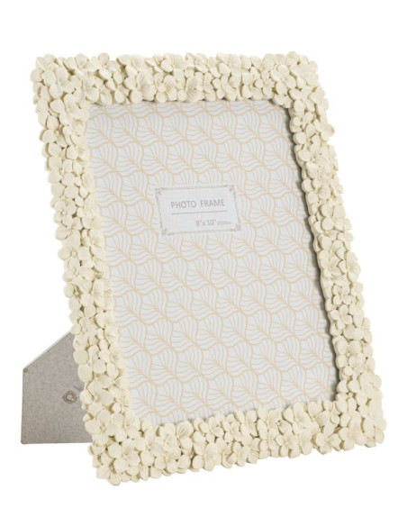 Grand Cadre photo romantique Fleurs pour photo 20x25 Résine Blanc crème Floty Mauro Ferretti - 1