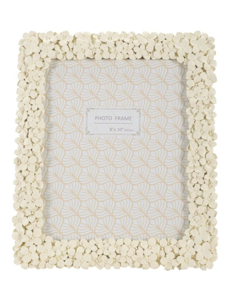 Grand Cadre photo romantique Fleurs pour photo 20x25 Résine Blanc crème Floty Mauro Ferretti - 2
