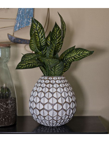 VASO RESINA TIBET CM Ø 27X27 