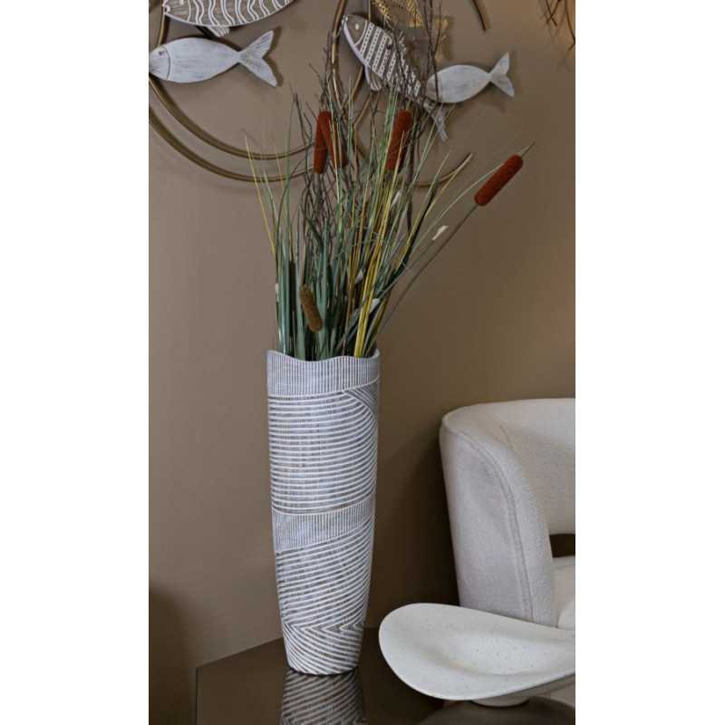 VASO RESINA WOODY CM Ø 19X55 