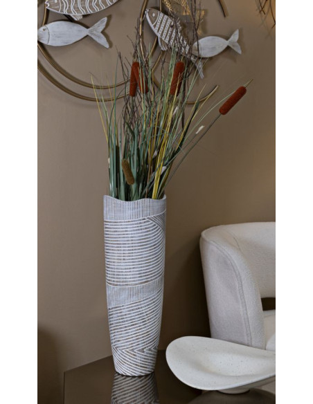 VASO RESINA WOODY CM Ø 19X55 