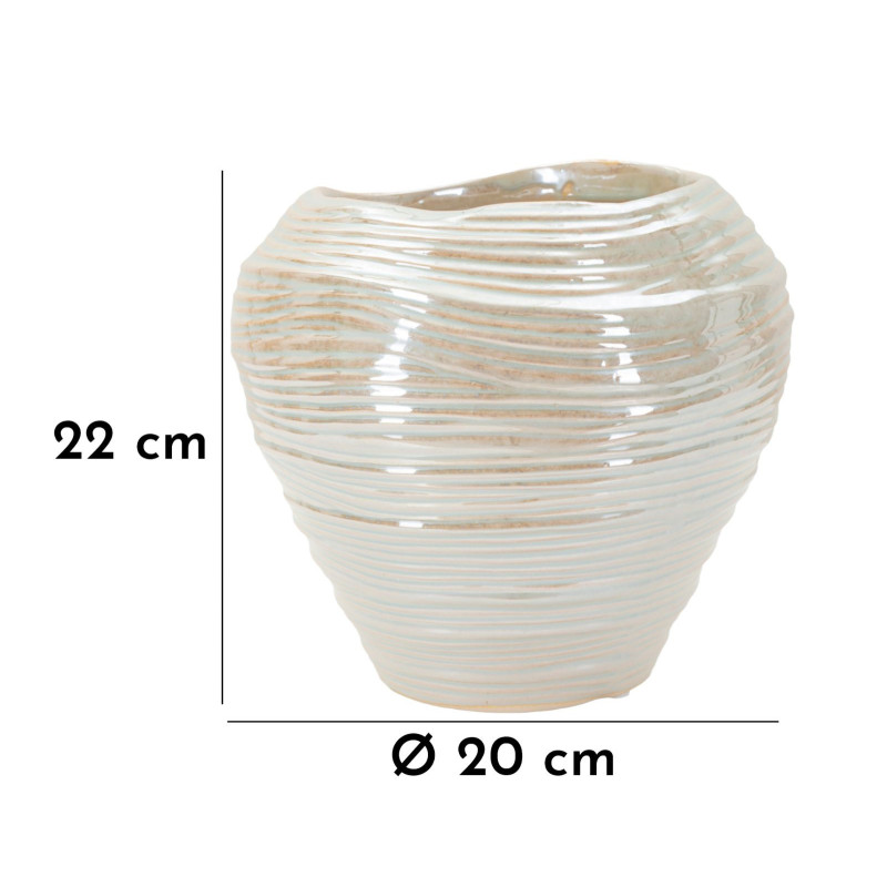 VASO PERLY ROUND CM Ø 22X20 