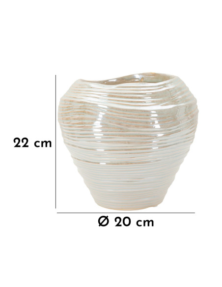 VASO PERLY ROUND CM Ø 22X20 