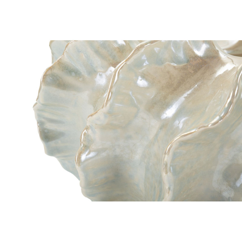 Cache-pot bord de mer coquillage Organique D 43 cm Céramique Blanc perle Effet irisé Perly Mauro Ferretti - 4