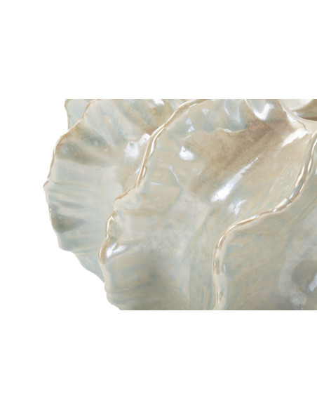 Cache-pot bord de mer coquillage Organique D 43 cm Céramique Blanc perle Effet irisé Perly Mauro Ferretti - 4