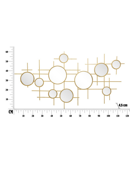 SPECCHIO GLOXY CM 117X4,5X61 (MISURA SPECCHIO CM Ø 18-13-8) 