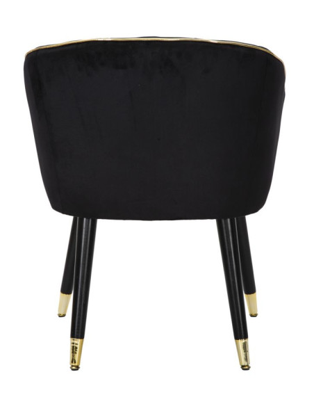 POLTRONA PARIS NERA/GOLD CM 62X58X78 