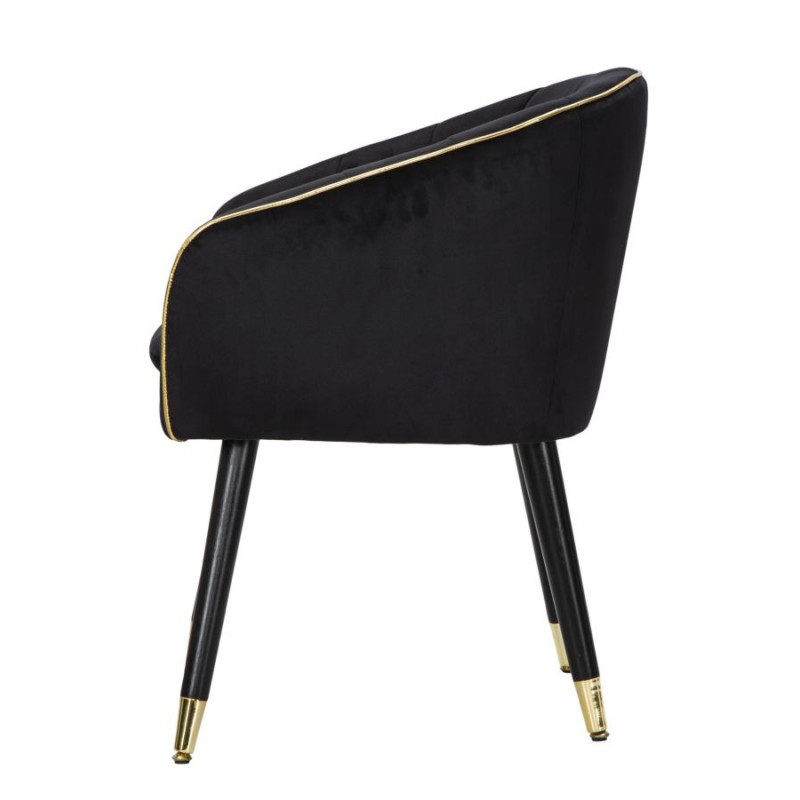 POLTRONA PARIS NERA/GOLD CM 62X58X78 
