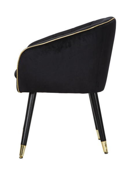 POLTRONA PARIS NERA/GOLD CM 62X58X78 