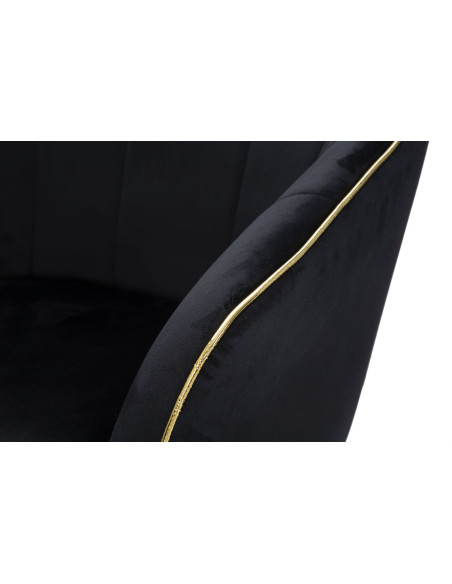 POLTRONA PARIS NERA/GOLD CM 62X58X78 
