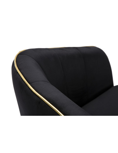 POLTRONA PARIS NERA/GOLD CM 62X58X78 