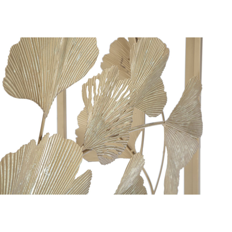 Console moderne chic Feuilles Ginkgo Rectangulaire 108 cm Verre Transparent Métal Doré Leaf Mauro Ferretti - 6