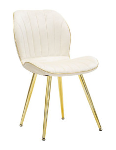 SEDIA PARIS SPACE CREMA /GOLD SET 2 PZ CM 46X58X77 