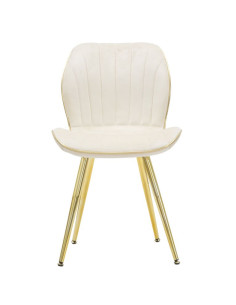 SEDIA PARIS SPACE CREMA /GOLD SET 2 PZ CM 46X58X77 