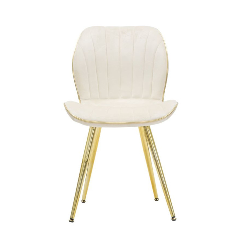 SEDIA PARIS SPACE CREMA /GOLD SET 2 PZ CM 46X58X77 