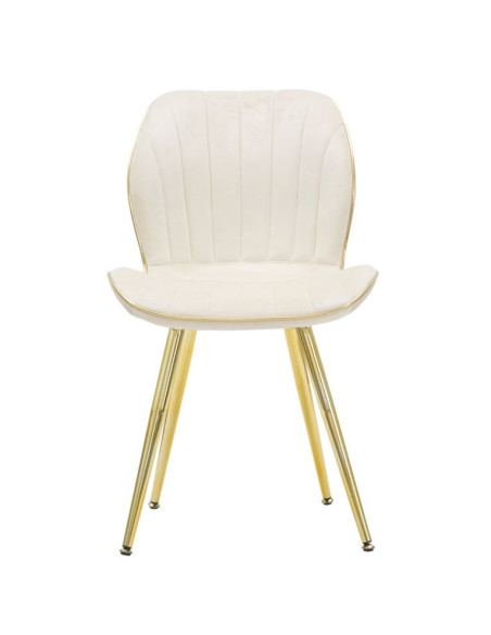 SEDIA PARIS SPACE CREMA /GOLD SET 2 PZ CM 46X58X77 