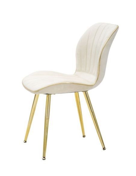 SEDIA PARIS SPACE CREMA /GOLD SET 2 PZ CM 46X58X77 