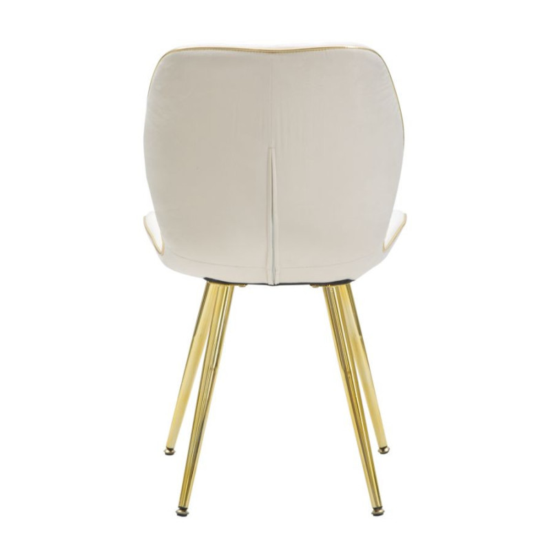 SEDIA PARIS SPACE CREMA /GOLD SET 2 PZ CM 46X58X77 