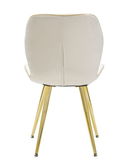 SEDIA PARIS SPACE CREMA /GOLD SET 2 PZ CM 46X58X77 