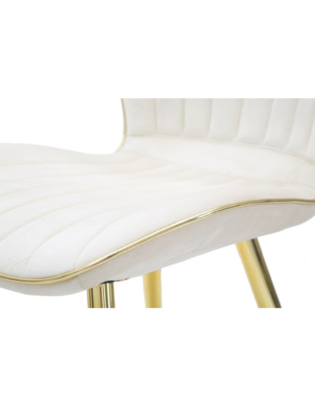 SEDIA PARIS SPACE CREMA /GOLD SET 2 PZ CM 46X58X77 