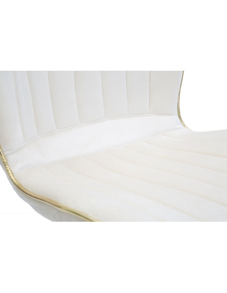 SEDIA PARIS SPACE CREMA /GOLD SET 2 PZ CM 46X58X77 