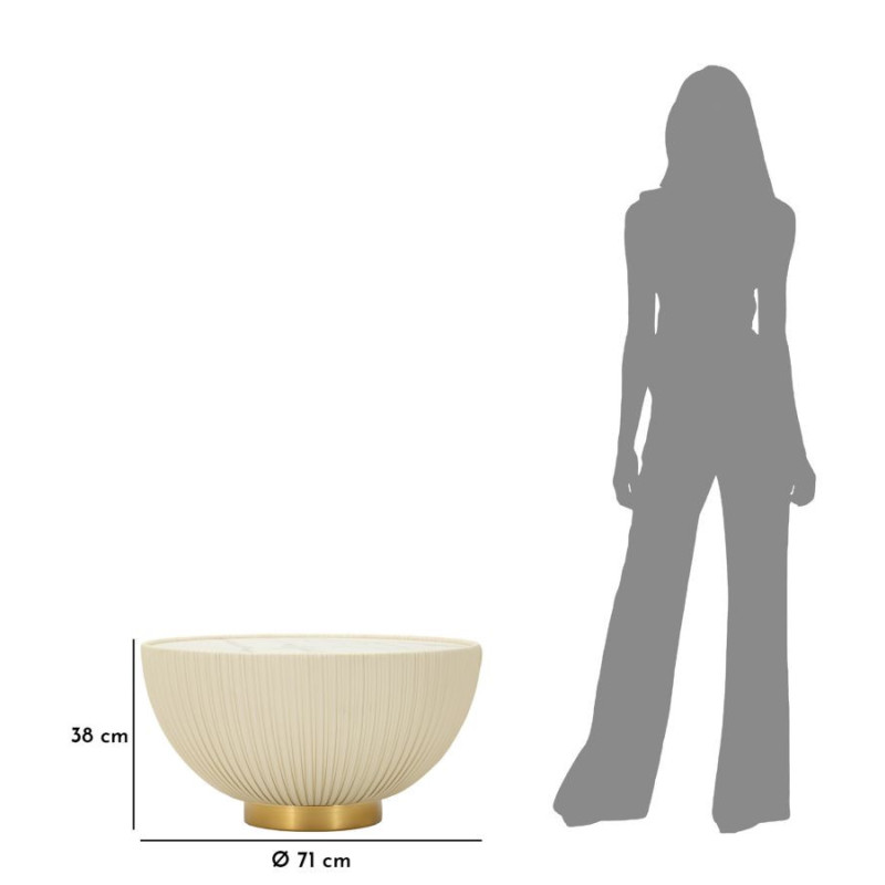 TAVOLINO DA CAFFE' ELGE CM Ø 71X38 