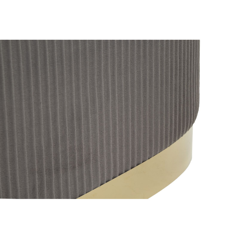 PANCA C/CONTENITORE E SGABELLI SHOPY GRIGIA SET 3 PZ CM 80X37X42-29X35 