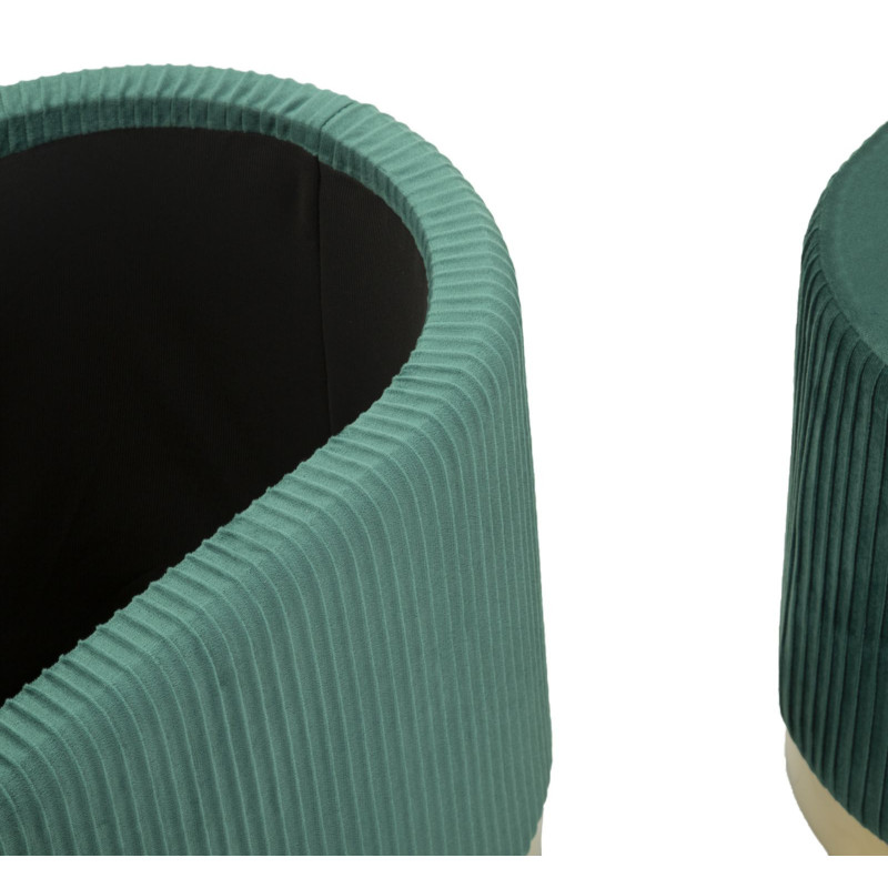 PANCA C/CONTENITORE E SGABELLI SHOPY VERDE SET 3 PZ CM 80X37X42-29X35 