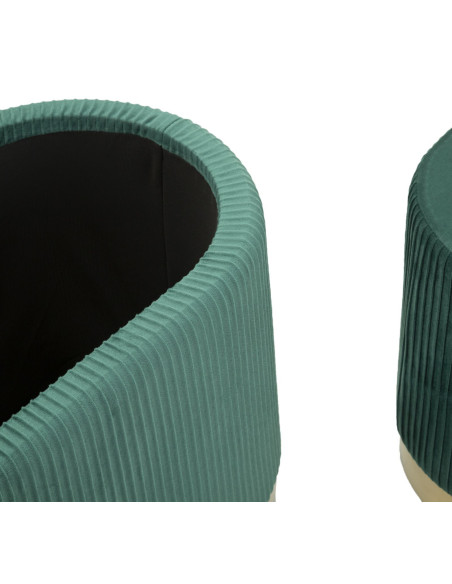 PANCA C/CONTENITORE E SGABELLI SHOPY VERDE SET 3 PZ CM 80X37X42-29X35 