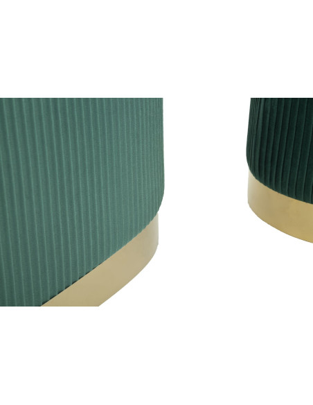 PANCA C/CONTENITORE E SGABELLI SHOPY VERDE SET 3 PZ CM 80X37X42-29X35 