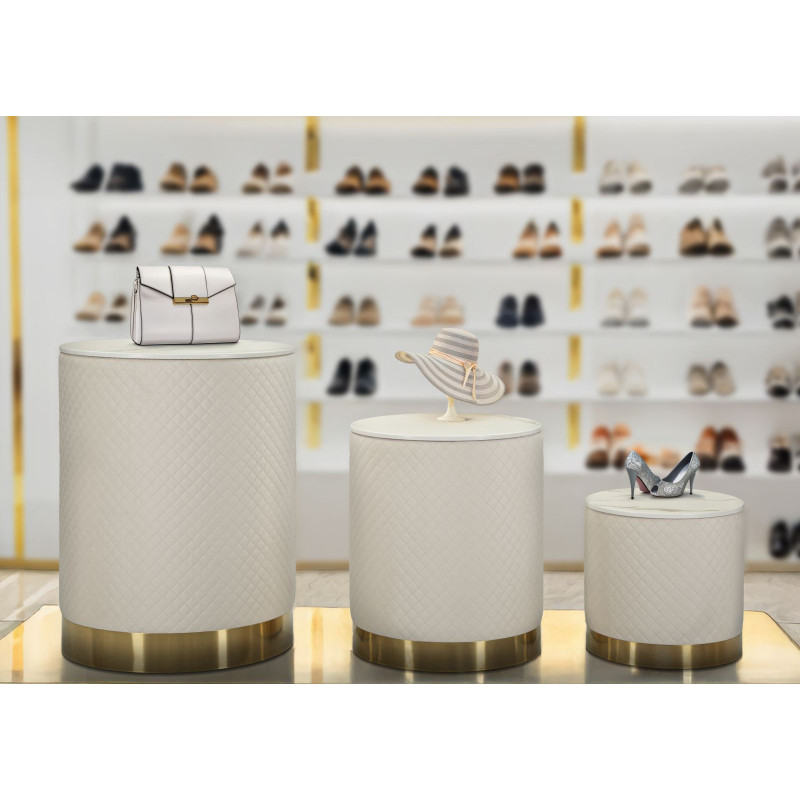 ESPOSITORE C/CONTENITORE SHOP SET 3 PZ CM Ø 60X80-50X60-40X40 