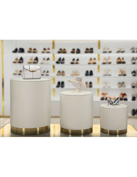 ESPOSITORE C/CONTENITORE SHOP SET 3 PZ CM Ø 60X80-50X60-40X40 