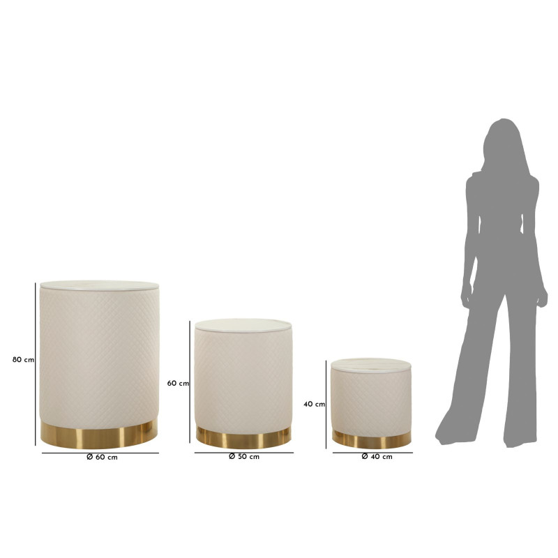 ESPOSITORE C/CONTENITORE SHOP SET 3 PZ CM Ø 60X80-50X60-40X40 