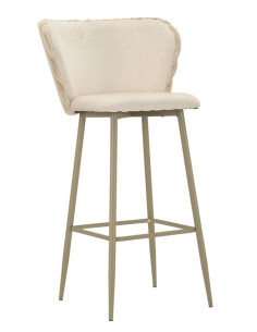 SGABELLO BAR ALASKA -B- CREMA SET 2 PZ CM 55X58X106 (ALTEZZA SEDUTA CM 77) 