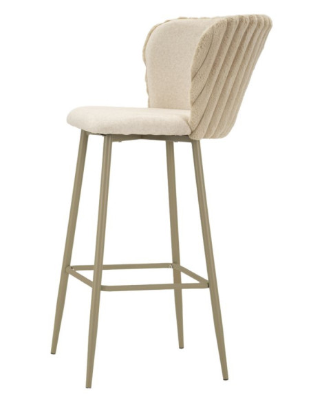 SGABELLO BAR ALASKA -B- CREMA SET 2 PZ CM 55X58X106 (ALTEZZA SEDUTA CM 77) 