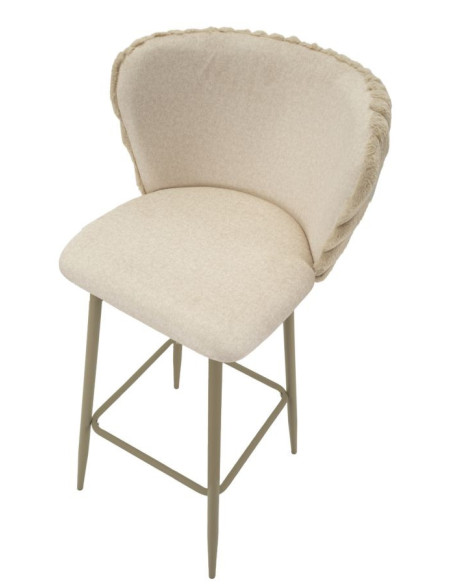 SGABELLO BAR ALASKA -B- CREMA SET 2 PZ CM 55X58X106 (ALTEZZA SEDUTA CM 77) 