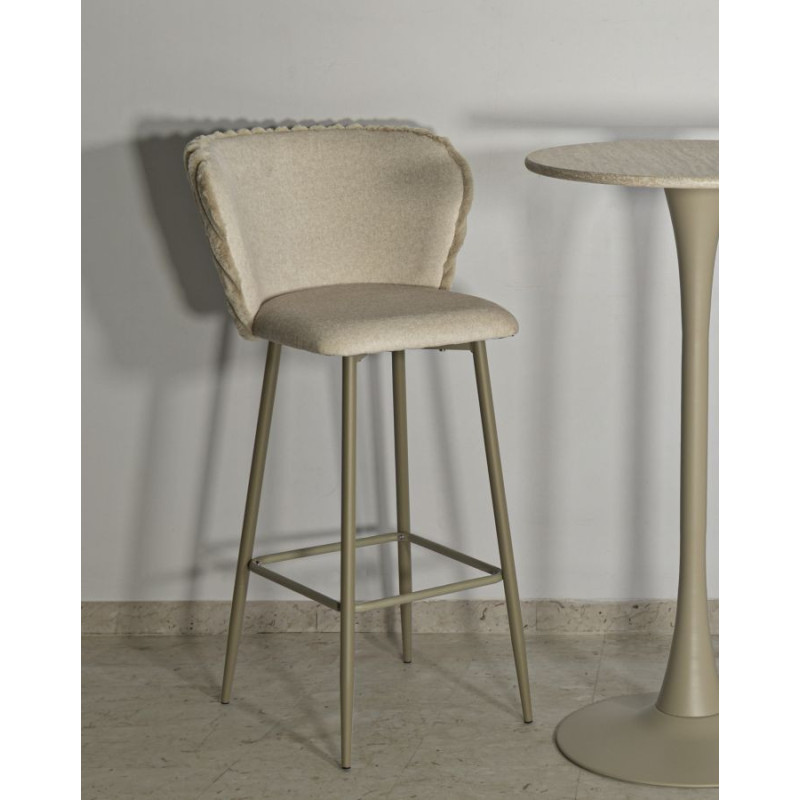 SGABELLO BAR ALASKA -B- CREMA SET 2 PZ CM 55X58X106 (ALTEZZA SEDUTA CM 77) 