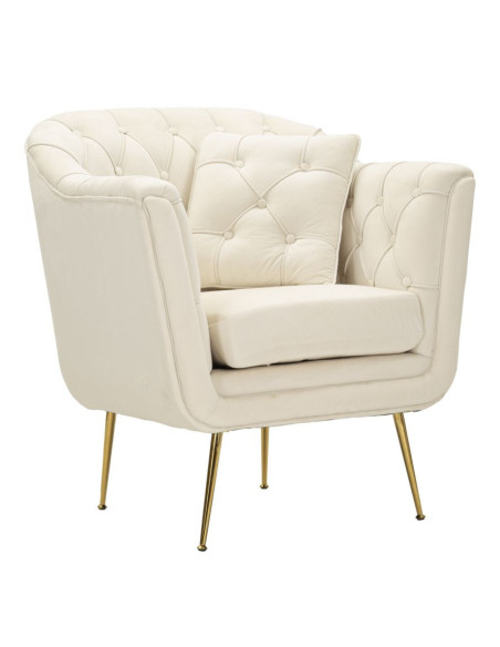 POLTRONA BUDAPEST CREMA C/CUSCINO CM 88X83X91 