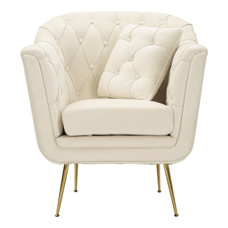 POLTRONA BUDAPEST CREMA C/CUSCINO CM 88X83X91 