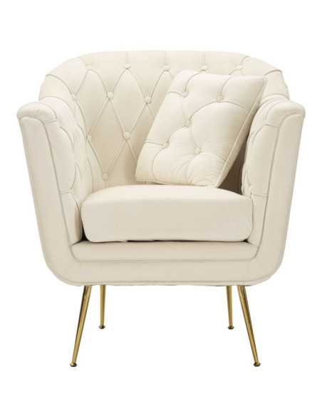 POLTRONA BUDAPEST CREMA C/CUSCINO CM 88X83X91 