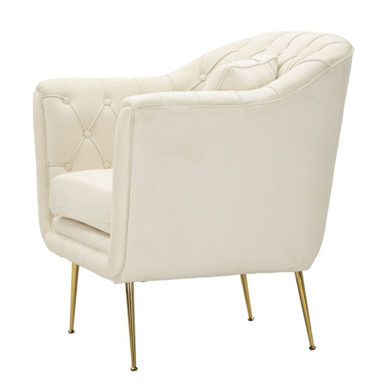 POLTRONA BUDAPEST CREMA C/CUSCINO CM 88X83X91 