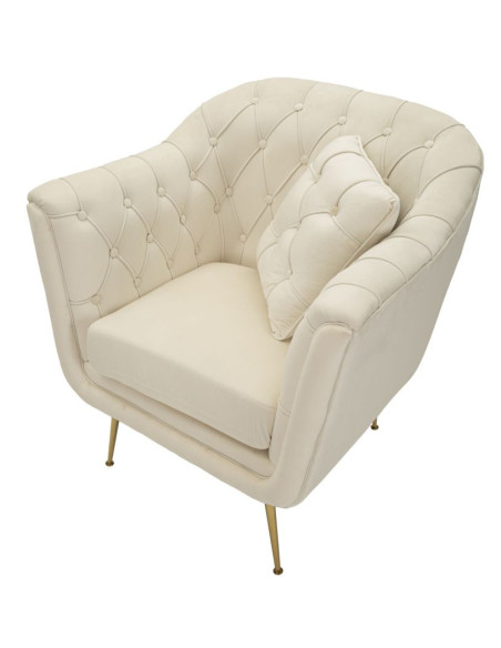 POLTRONA BUDAPEST CREMA C/CUSCINO CM 88X83X91 