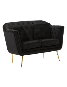 DIVANETTO BUDAPEST NERO C/CUSCINI CM 130X83X91 