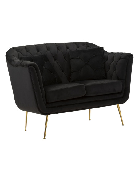 DIVANETTO BUDAPEST NERO C/CUSCINI CM 130X83X91 