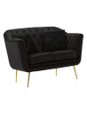 DIVANETTO BUDAPEST NERO C/CUSCINI CM 130X83X91 