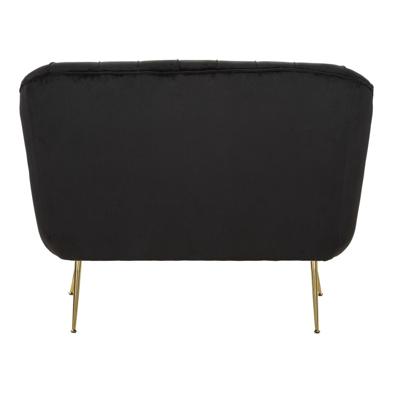 DIVANETTO BUDAPEST NERO C/CUSCINI CM 130X83X91 